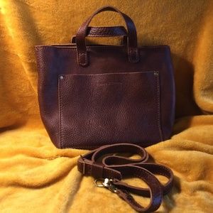 NWT Portland Leather Co. Mini Adjustable Crossbody Tote Purse